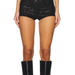 REVOLVE Black High Waist Sequin Shorts